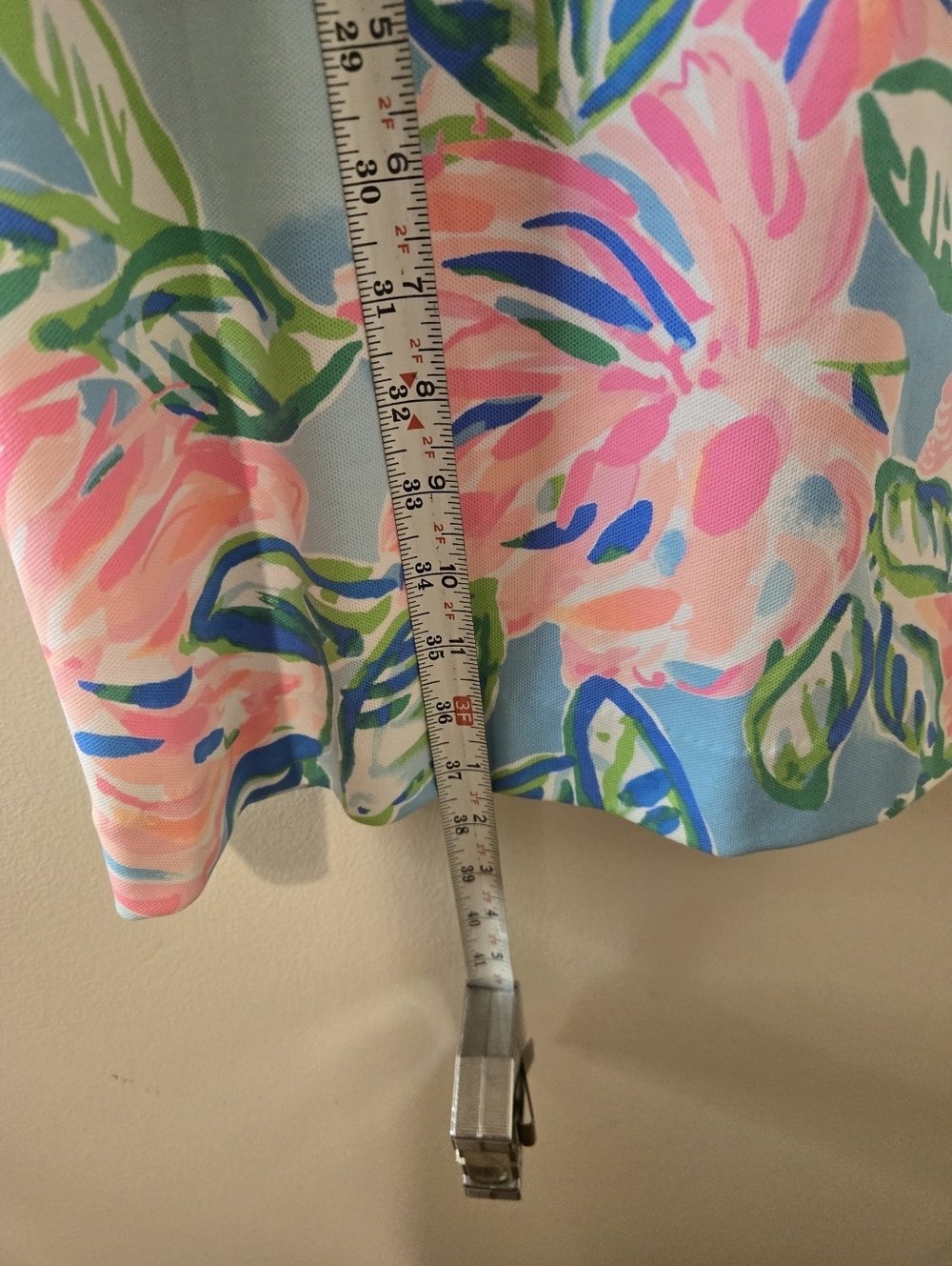 Lilly Pulitzer Carmelisa Shift Dress Totally Blossom Ruffle Sleeveless Size 12 - Picture 6 of 9